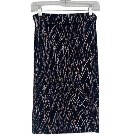 BCBGeneration Multicolor Allover Abstract Print Fold Over Pencil Skirt - Picture 1 of 4